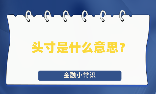 头寸是什么意思？