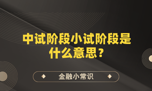 中试阶段小试阶段是什么意思？