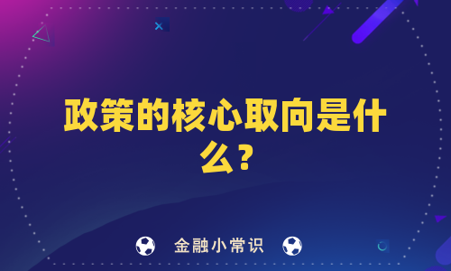 政策的核心取向是什么？